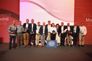Lo respresentantes de los premios de Genesys, Clientes y Partners 2018.