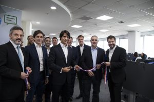 Un momneto de la inaguración de la plataforma de Santiago de Chile.