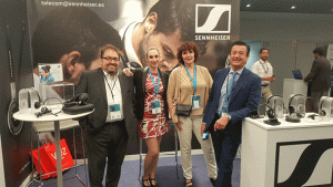 Representantes de Sennheiser en esta XV edición de Expocontact.