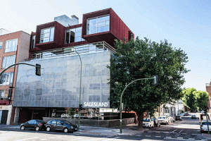 Una imagen del edificio de las oficinas de Salesland en Madrid.