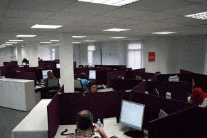 Una imagen del Contact Center de thyssenkrupp.