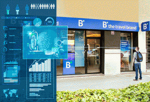 Fruto de la colaboración entre B the travel brand y Beabloo, ha sido la digitalización de los escaparates de sus tiendas.