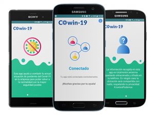 COwin-19, una aplicación que ayuda a las empresas a ofrecer un entorno de trabajo seguro.