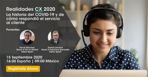 Webinar para dar a conocer los datos del informe CX Realidades 2020 de Sabio.