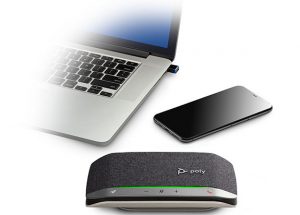 Llega al mercado la familia Poly Sync, una nueva gama de altavoces inteligentes.