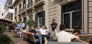 terraza de la nueva oficina de Vocalcom en Barcelona.