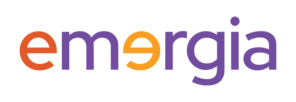 Logo colorido de la empresa Emergia