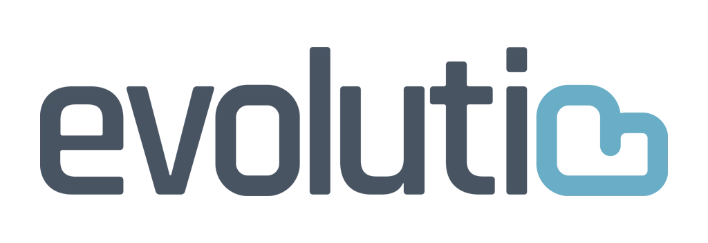 Logotipo de Evolutio en azul