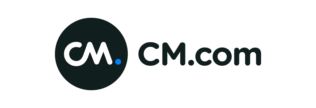 Logo de CM.com, plataforma de experiencia del cliente basada en inteligencia artificial y comunicación omnicanal.