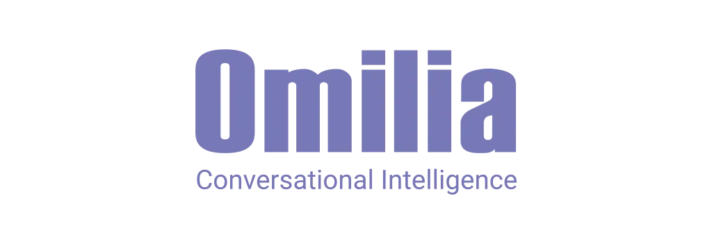 Logo de Omilia, plataforma de inteligencia artificial conversacional para atención al cliente